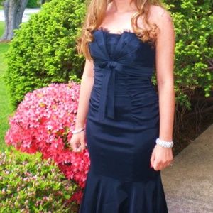 Black Strapless gown